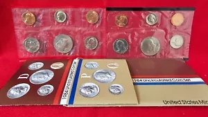 1984 P & D unzirkuliert USA 10 Münzen postfrisch Set Original Cello & Umschlag - Bild 1 von 2