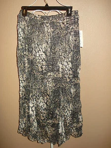 Reba Urban Edge Multi Shimmer Metallic Lace Netting Skirt Size L, NWT - Picture 1 of 6