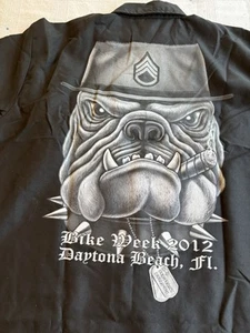 Devil Dog Daytona Fl Bike Week 2012 Shirt Herren XL schwarz kurzarm Knopfleiste - Bild 1 von 4