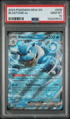 2023 POKEMON MEW EN-151 #009 BLASTOISE EX PSA 10 - Image 1 of 2