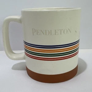 Pendleton National Parks 18oz Coffee Mug Striped White Blanket Stoneware Cup - Picture 1 of 13