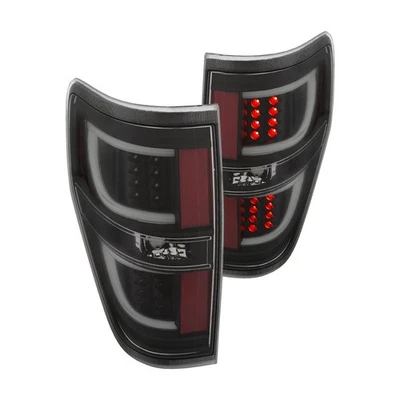 For Ford F-150 09-14 Tail Lights Driver & Passenger Side Black G2 Fiber Optic Foto 1 de 4