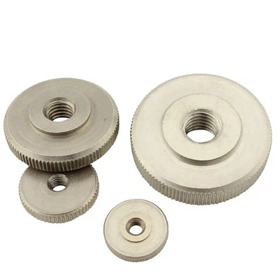 Rändelmutter niedrige Form DIN 467 M3 M4 M5 M6 M8 M10 Edelstahl A1 VA Mutter - Bild 1 von 2