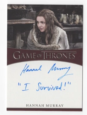 Hannah Murray Game of Thrones Iron Anniversary 2 Inscription Autograph Card - Image 1 of 2