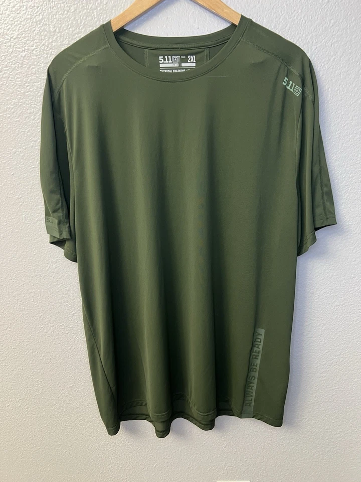 Camisa 5.11 Tactical PT-R Entrenamiento Físico Listo 2XL Verde Siempre Prepárate Foto 1 de 4