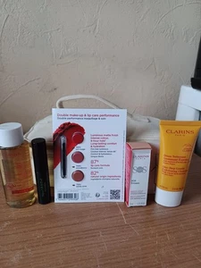 CLARINS ~ Gift Set Includes Exfoliating Cleanser - SOS Primer - Mascara - Bag - Picture 1 of 9