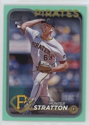2024 Topps Update Aqua Hunter Stratton #US348 Rookie RC - Image 1 of 2