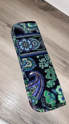 Estuche de viaje para planchar cabello floral azul y verde azulado Vera Bradley alisar y rizar Foto 1 de 4