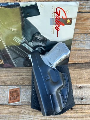 Угловая перчаточная черная кожаная кобура GALCO с подкладкой на лодыжку для GLOCK 19 23 32 - Изображение 1 из 4