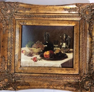BRUSH STROKES Fine Art Corner Of Table Victoria Fantin-Latour Still Life - Picture 1 of 14