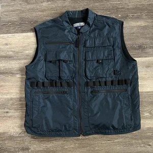 Structure Zip Vest Utility Supply M20 Blue Fleece Lined Vest Men's Size Medium - Picture 1 of 8