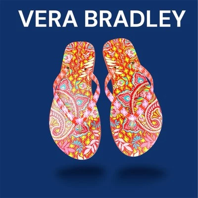 Sexy chanclas para mujer Vera Bradley medianas (7-8) cachemira floral Foto 1 de 4