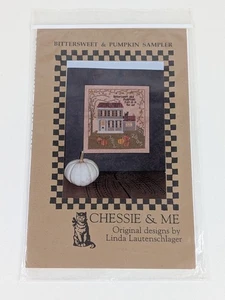 Chessie and Me BITTERSWEET AND PUMPKIN SAMPLER Counted Cross Stitch Pattern - Picture 1 of 7