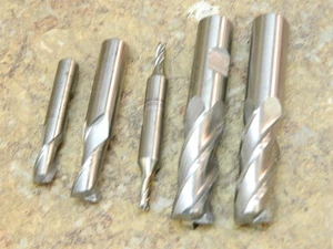 LOT OF  HSS End Mill NEW AND USED 5/8" AND UNDER - Picture 1 of 5