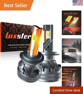 Bombillas LED Punisher H7 - 40000LM ultra brillantes, 6000K luz blanca pura, Foto 1 de 4