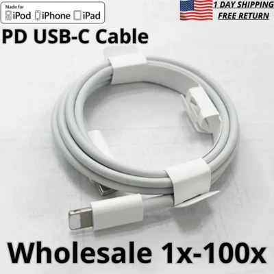 New Fast Charging USB-C Cable For iPhone 14 13 12 11 Pro Max PD Cord Lot - Image 1 of 4