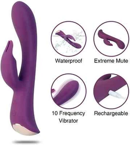 Rabbit Thrusting Rotation Dildo G-Spot Vibrator Clit Massager Sex Toys For Women - Picture 1 of 8