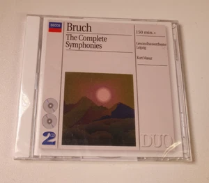 Bruch: The Complete Symphonies - Kurt Masur (2XCD, 1998) Sealed - Foto 1 di 3