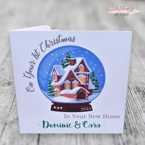 Personalised 1st First Christmas In Your New Home Card House - Picture 1 of 9
