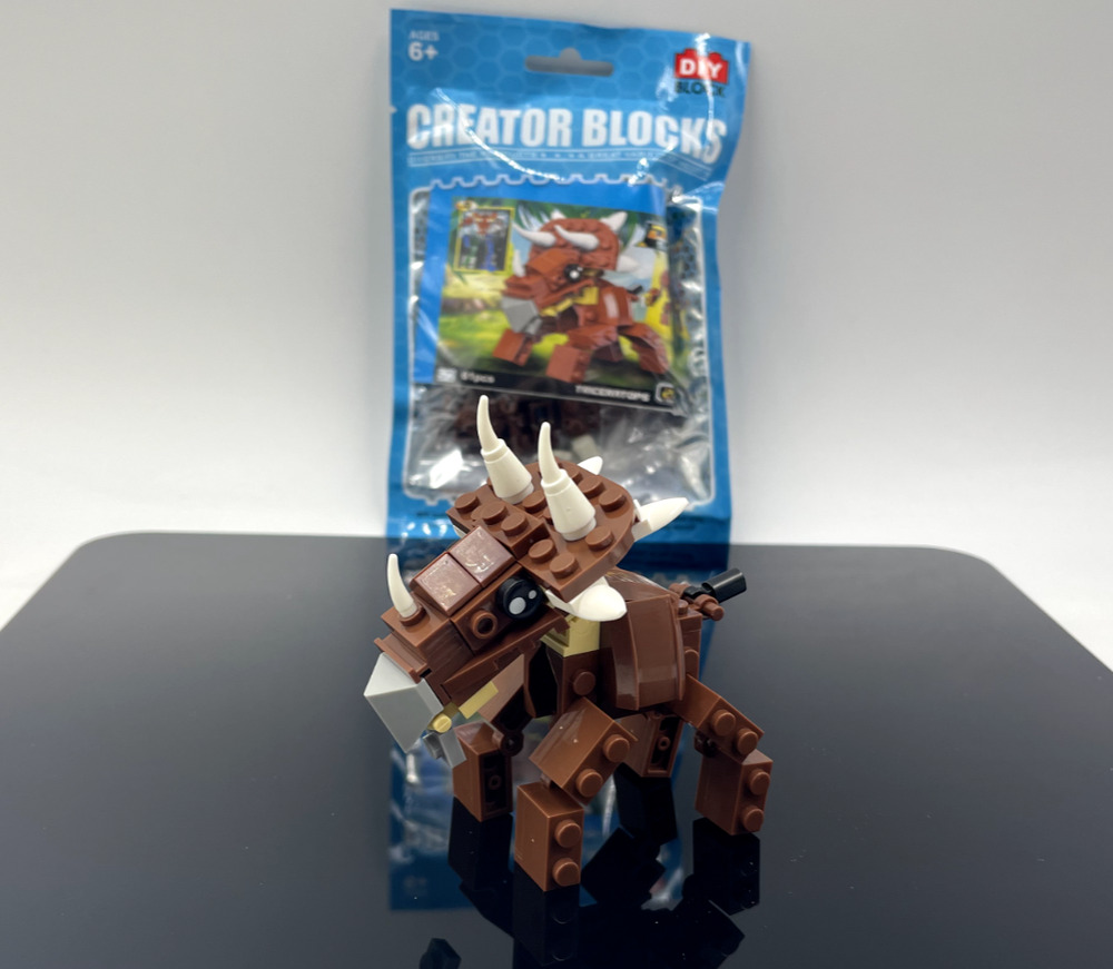 Building Blocks Dinosaur Triceratops DINO Model STEM Toys DIY Kids Gift 61 PCS