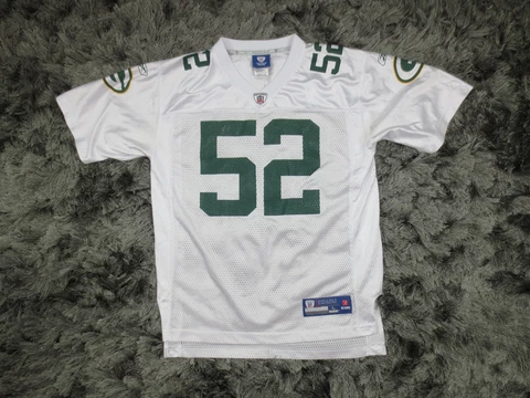 Reebok Boys Green Bay Packers Clay Matthews Jersey Youth Large White Football Cover