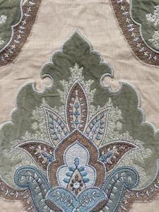 GP&J Baker Merivale Aqua  Fabric Remnant 24"x24" - Picture 1 of 5