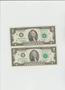 2 -$2- 2013 Federal Reserve Notes - Picture 1 of 5