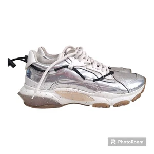 Rare Valentino Garavani Metallic Calfskin Paint Splatter Men Bounce Sneakers 9.5 - Picture 1 of 17