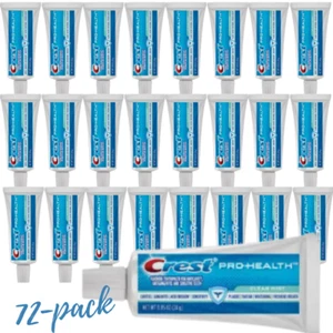72/PK Crest Pro-Health Clean Mint Toothpaste, Travel Size Bulk Toothpaste .85 oz - Picture 1 of 2