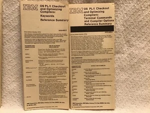 IBM VTG 0SPL/I checkout & optimizing compilers reference summary set of 2 - Picture 1 of 2