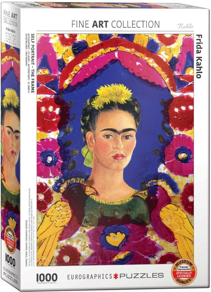 Frida Kahlo Self Portrait 1000pc jigsaw puzzle by Eurographics 680mm x 490mm - Image 1 of 1