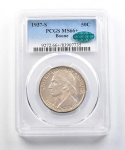 1937-S Boone Commemorative Half Dollar MS66+ PCGS CAC *5040 - Picture 1 of 3