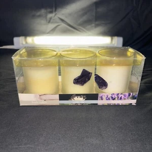 Signature Home Scents 3 Count Scented Votives-Fresh Cotton,Water Lily,Lavender - Picture 1 of 17