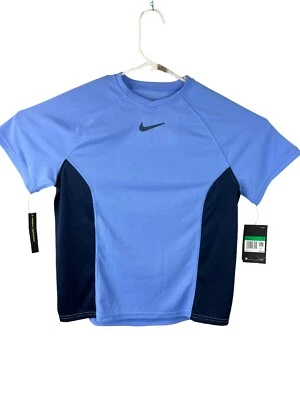 Мальчика NIKE теннис Dry-Fit футболка синий короткий рукав ворота размер XL новый с Ярлыками - Изображение 1 из 4
