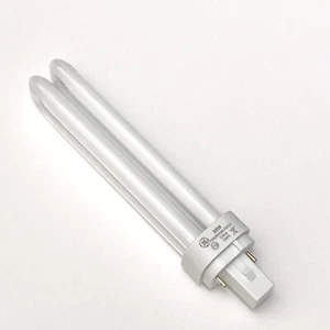 GE Plug-in CFL Light Bulb 26W 2-Pin G24d-3 Base 10000 Hours Cool White 6.8" - Picture 1 of 8