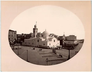 Algérie.Alger.Mosquée Place du Gouvernement.Photo originale Albuminée 21,5x27cm. - Picture 1 of 1
