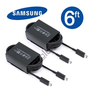 2x Original Samsung DX510 5AMP 100Watt Type-C 6FT USB C to C Cable Ver. 2023 - Picture 1 of 3