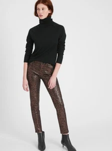Banana Republic Mid-Rise Metallic Leopard Skinny Stretch Jeans Größe 31/12 RT $ 129 - Bild 1 von 5