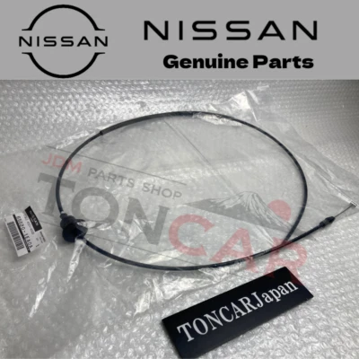 NISSAN Genuine Z34 370Z CABLE ASSEMBLY HOOD LOCK CONTROL 65620-1EA0A OEM - Image 1 of 4