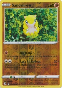 Tarjeta Pokémon Sandshrew 131/264 Holograma Inverso Fusion Strike Casi Nueva - Imagen 1 de 1