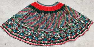 Boho Ethnic Gypsy Kuchi India Embroidery Belly Dance Banjara Rabari Tribal Skirt - Picture 1 of 6