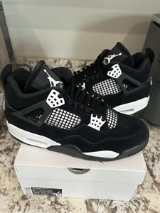 🔥 NIKE Air Jordan 4 Retro White Thunder FQ8138-001 MEN 9 / 10.5W BRAND NEW