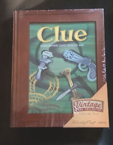CLUE Vintage Game Collection Wooden Bookshelf Box 2005 NEW FACTORY SEALED