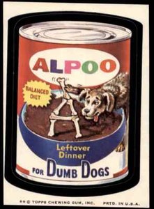 1974 Topps Alpoo for Dumb Dogs Wacky Packs