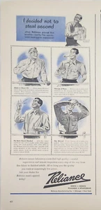 1947 Reliance Camisas Pantalones Cortos Pijama Ropa Deportiva para Hombre De Colección Anuncio Robar Segundo - Imagen 1 de 2