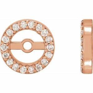 Diamant Ohrring Jacken mit 4,6 mm Innendurchmesser in 14K Rotgold (0,08 ctw) - Bild 1 von 2