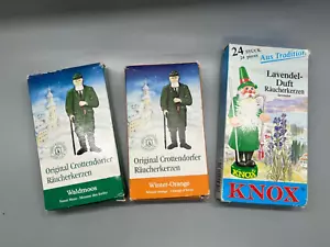 German Crottendorfer, Knox Incense Cones. 3 partial boxes, lavender, orange - Picture 1 of 9