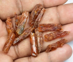 48.00 CT 100% Natural Tanzania Orange Kyanite Lot Of 12 Pcs Specimen Rough - Picture 1 of 5