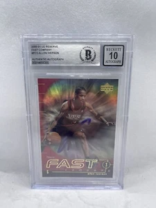 Allen Iverson Signed 2000 Upper Deck Reserve Fast Company Beckett Grade 10 Auto - Picture 1 of 2