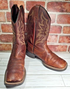 JUSTIN STAMPEDE BRAUN RINDSLEDER ECKIGE SPITZE COWBOY STIEFEL #2568 HERREN 7D - Bild 1 von 11